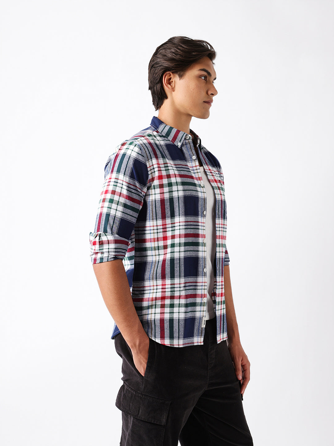Men Multi Checked Shirt
