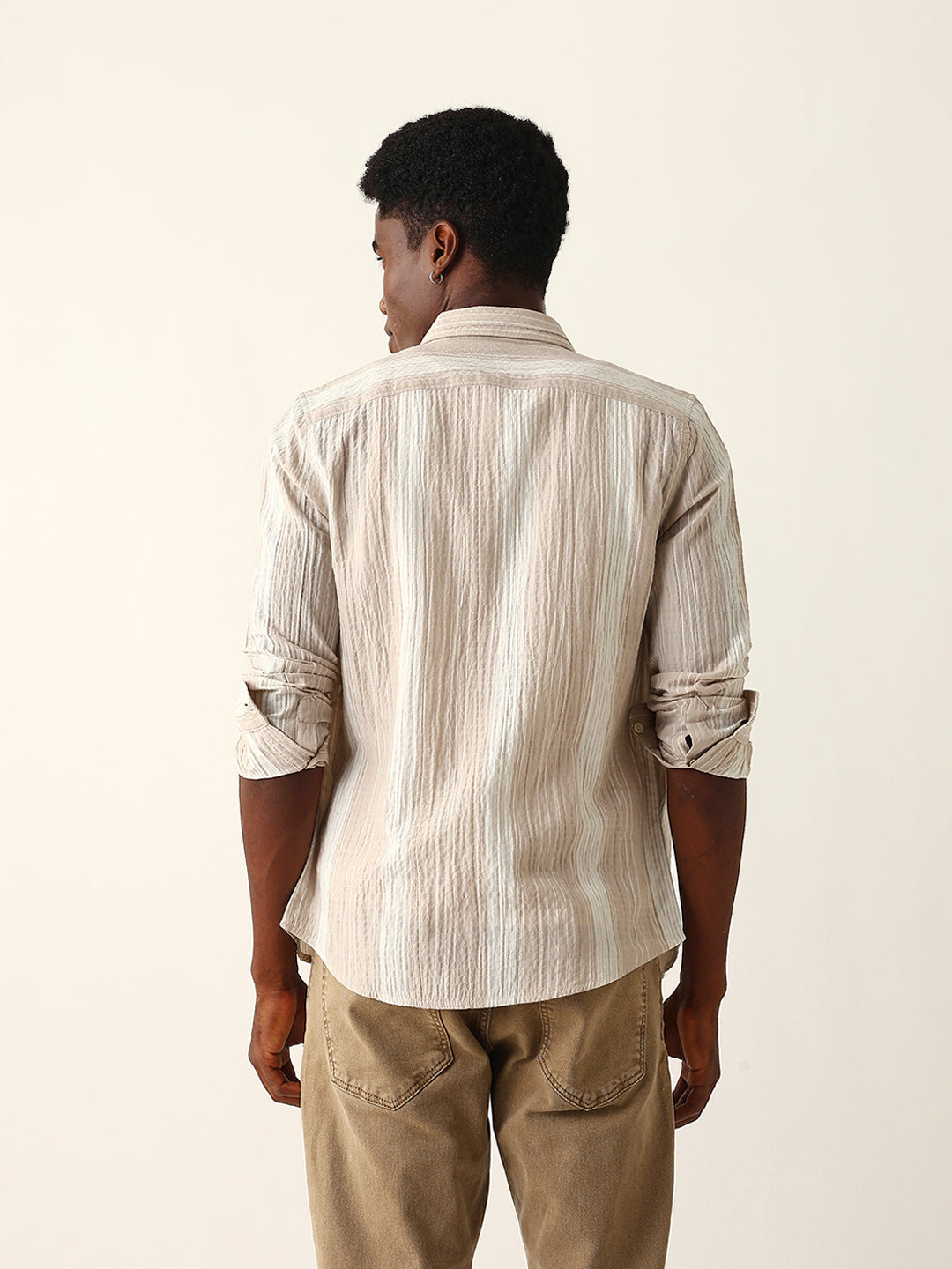 Men Beige Casual Shirt