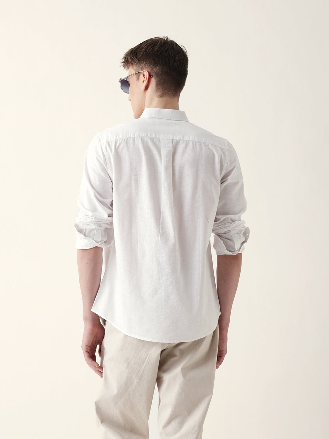 Men Casual Solid Button-Down Shirt