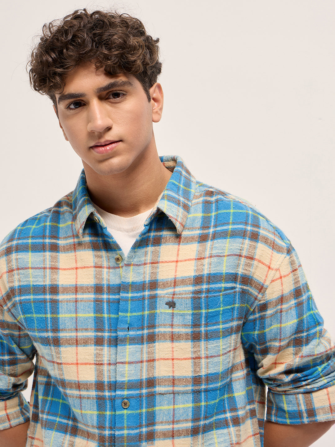 Men Multicolor Checked Relaxed Fit Casual Shirt