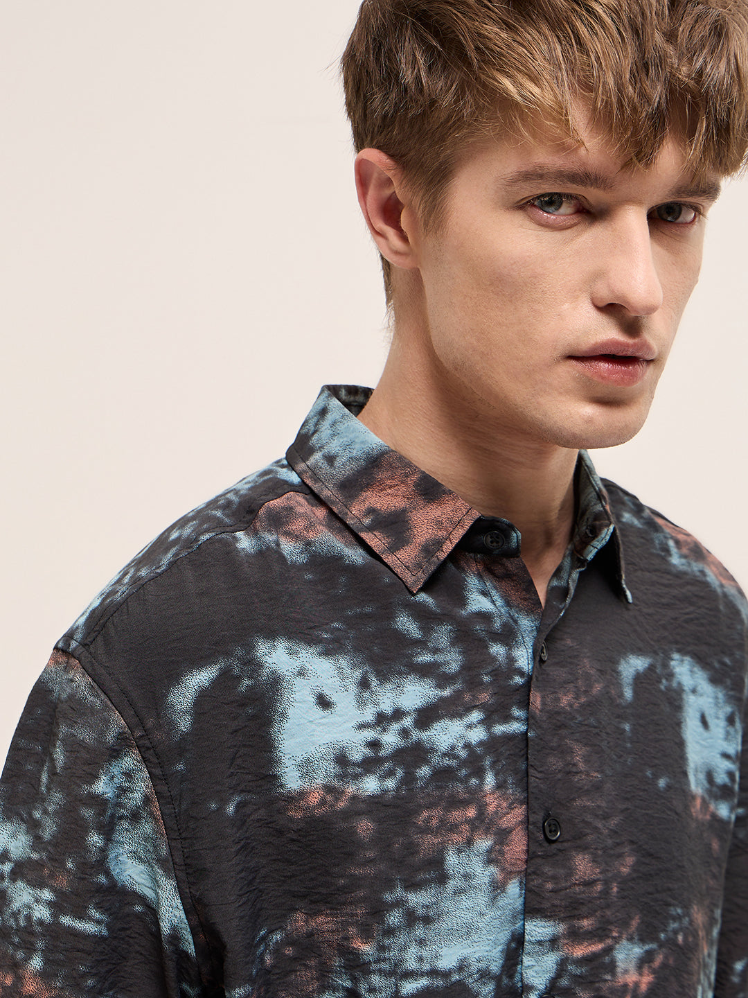 Men Multi-Color Abstract Digital Print Relax Fit Casual Shirt
