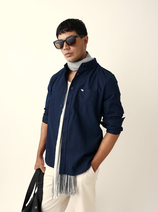 Men Blue Casual Shirt