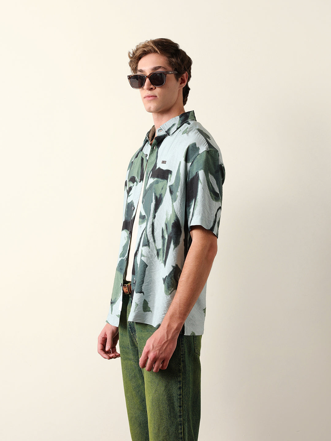 Men Short Sleeves Overshirt