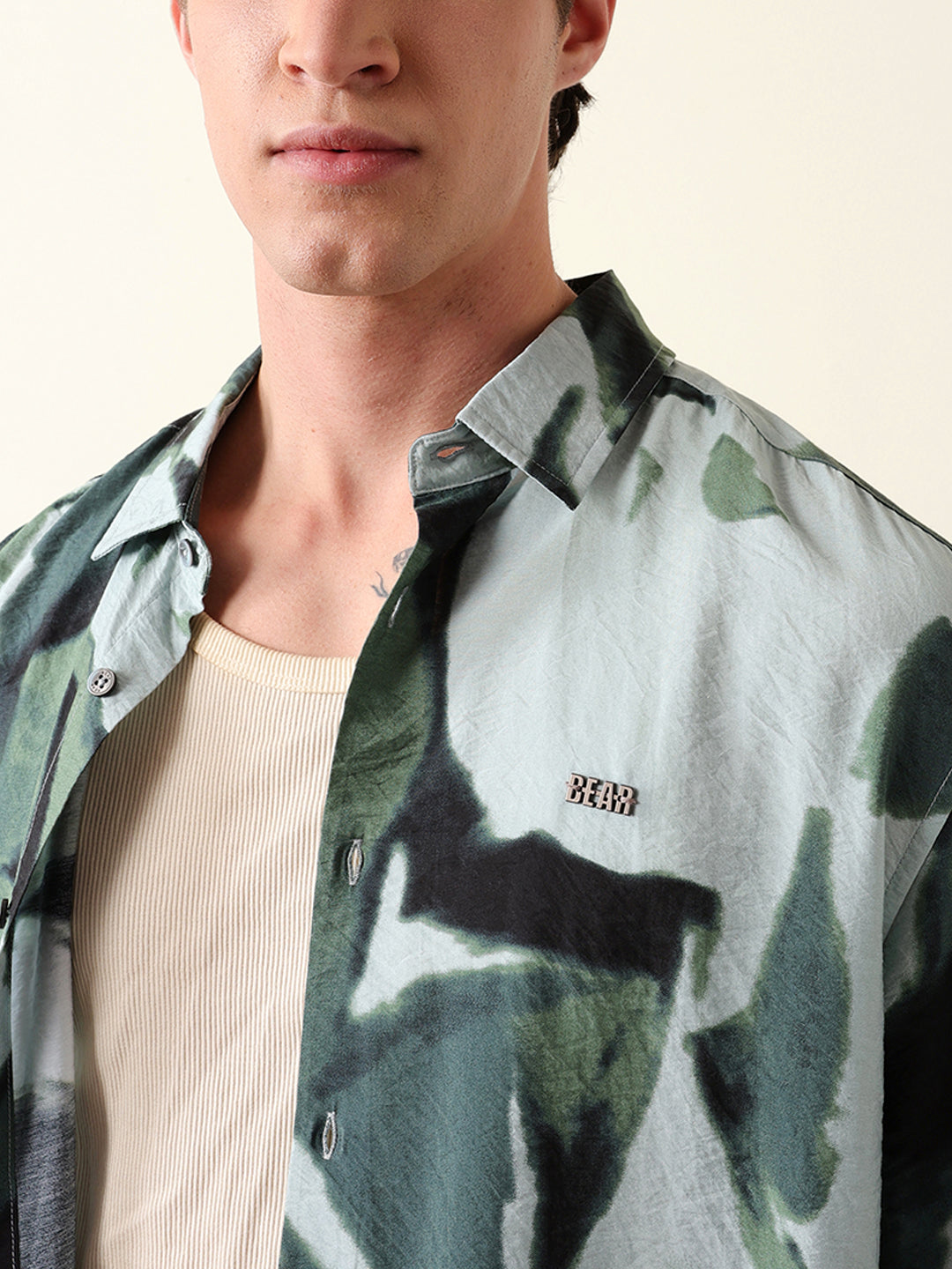 Men Short Sleeves Overshirt