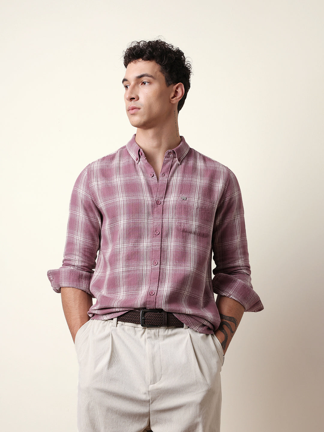 Men Modern Fit Casual Shirt