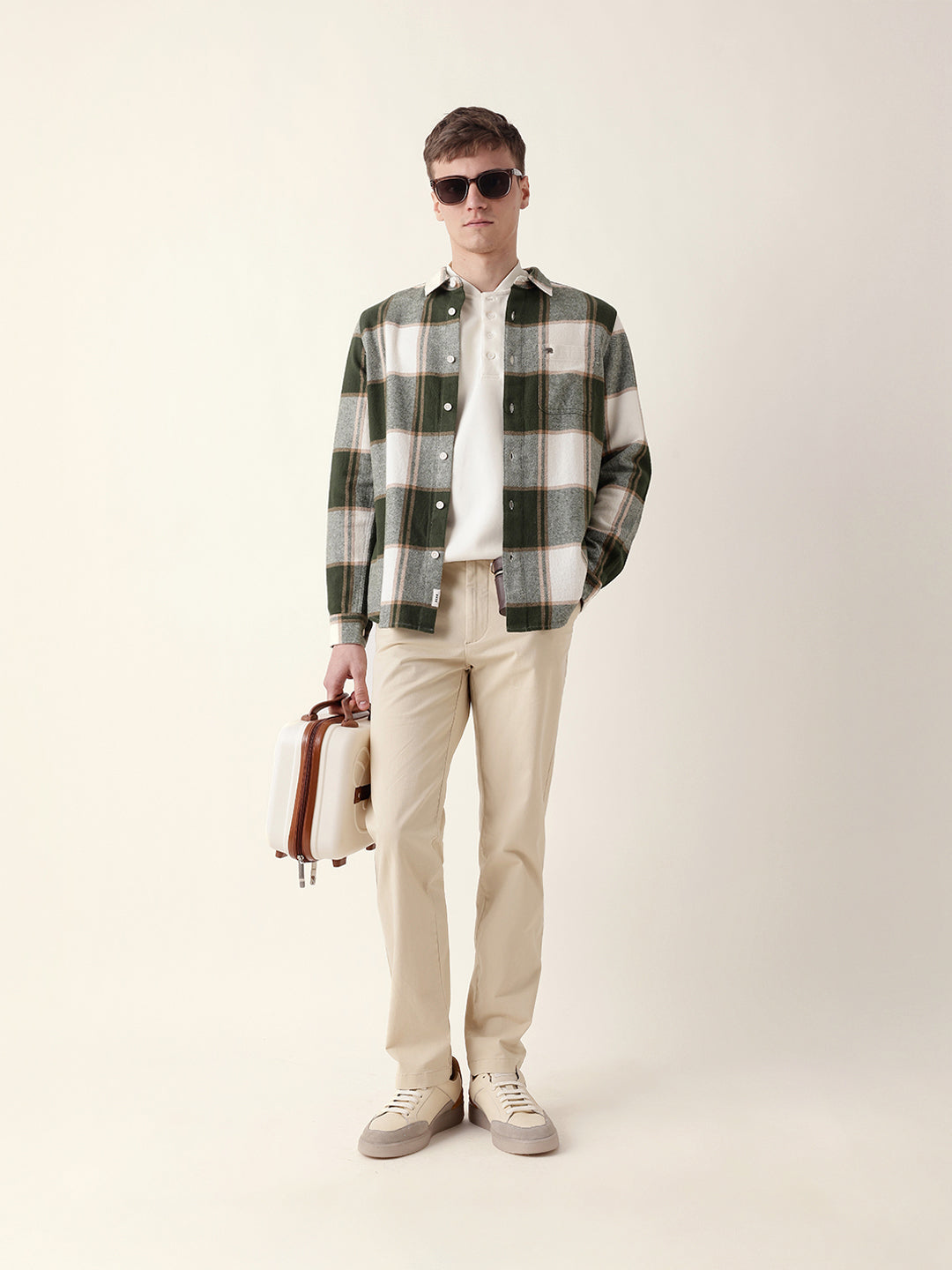 Men Casual Plaid Flannel Shirt