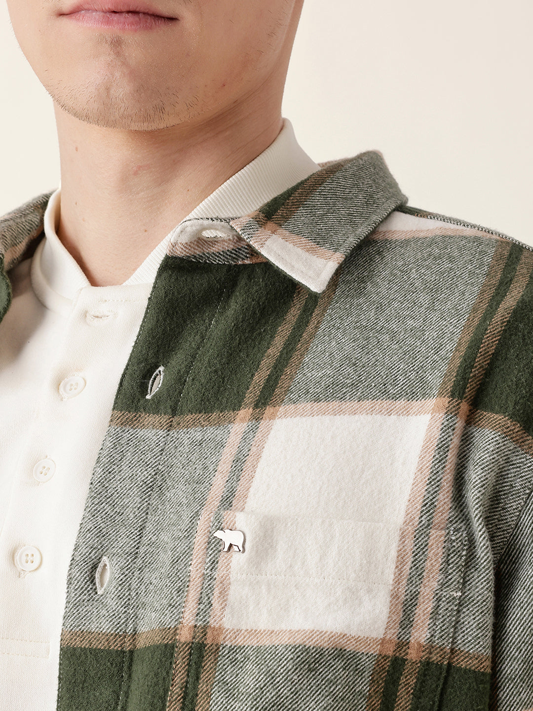 Men Casual Plaid Flannel Shirt
