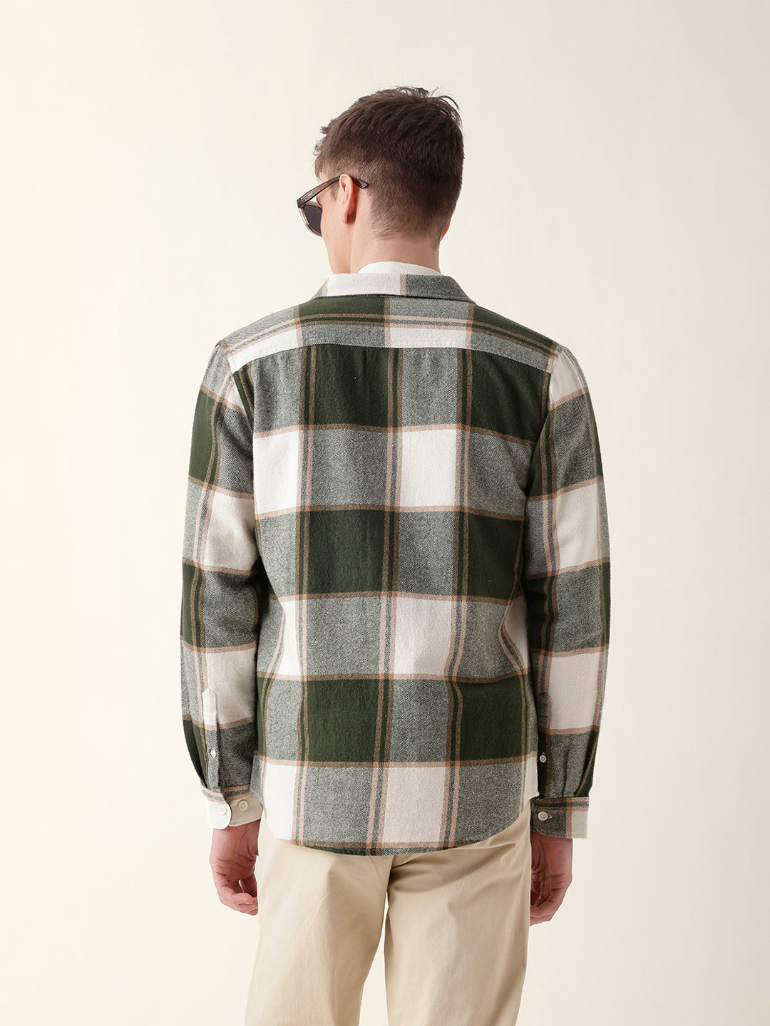 Men Casual Plaid Flannel Shirt