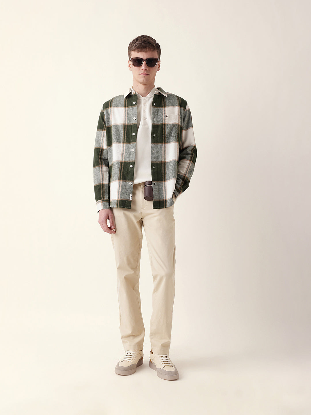 Men Casual Plaid Flannel Shirt