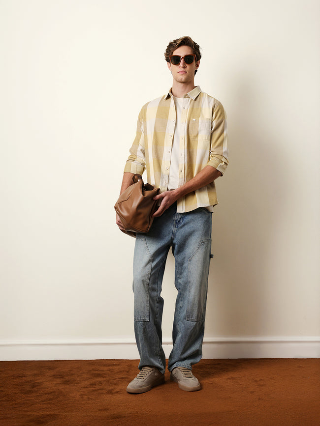 Men Checked Casual Full-Sleeve Shirt