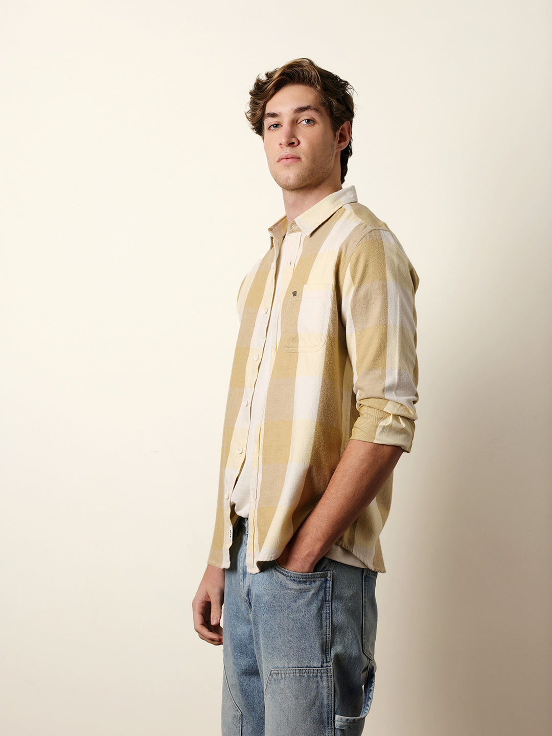 Men Checked Casual Full-Sleeve Shirt