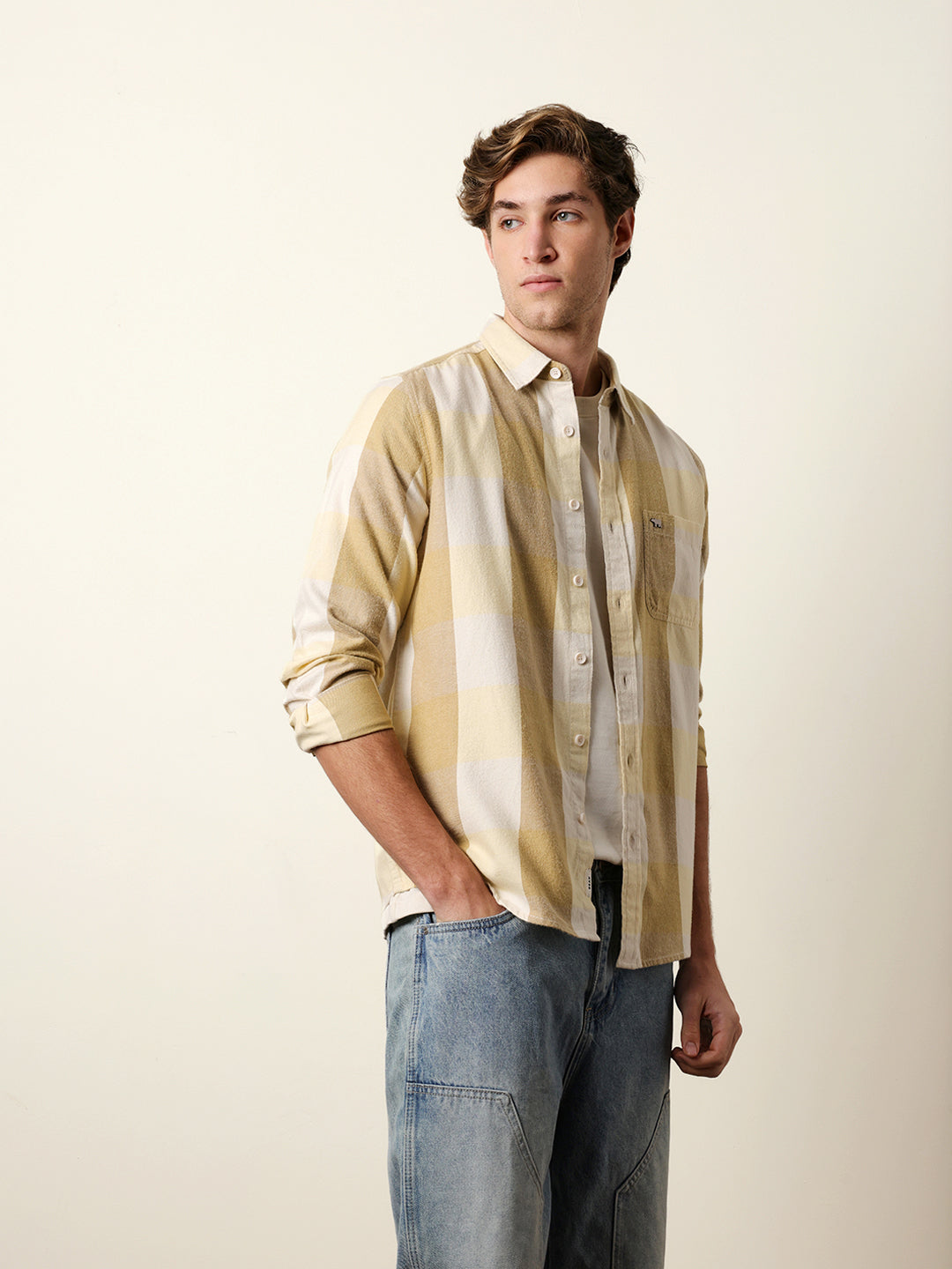 Men Checked Casual Full-Sleeve Shirt