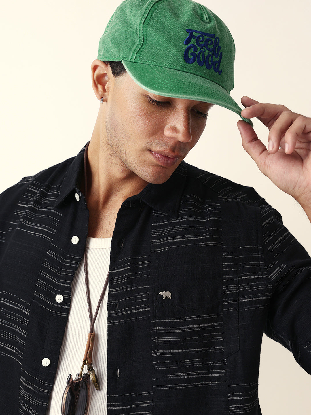 Men Black Checked Shirt