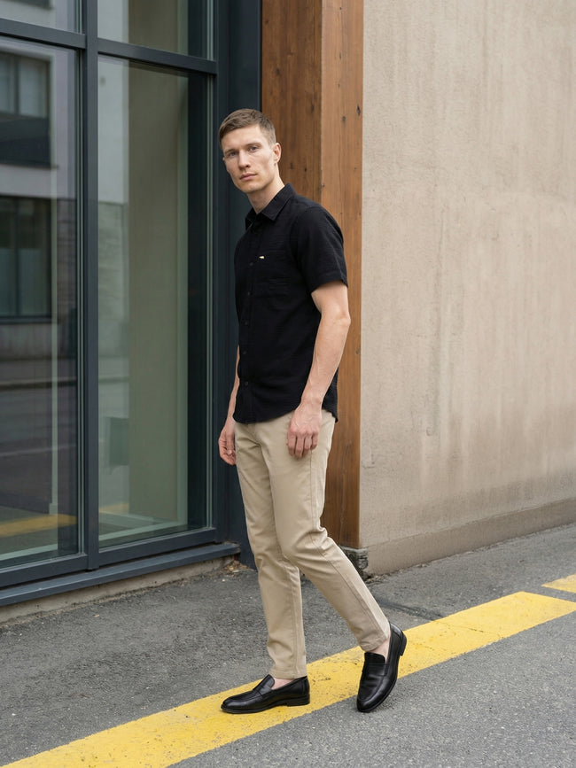 Men Black Casual Shirt
