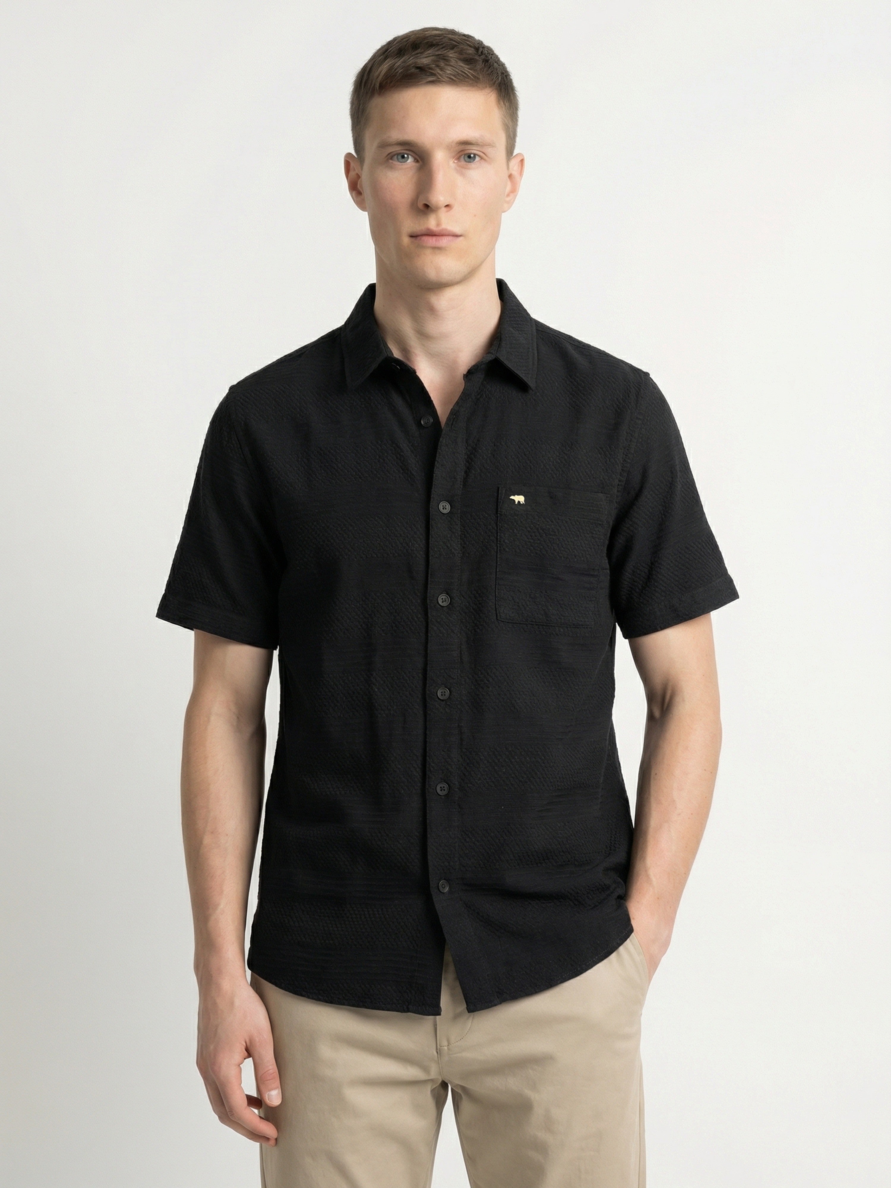 Men Black Casual Shirt