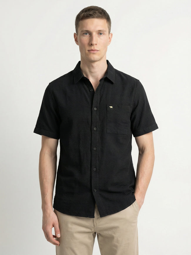 Men Black Casual Shirt