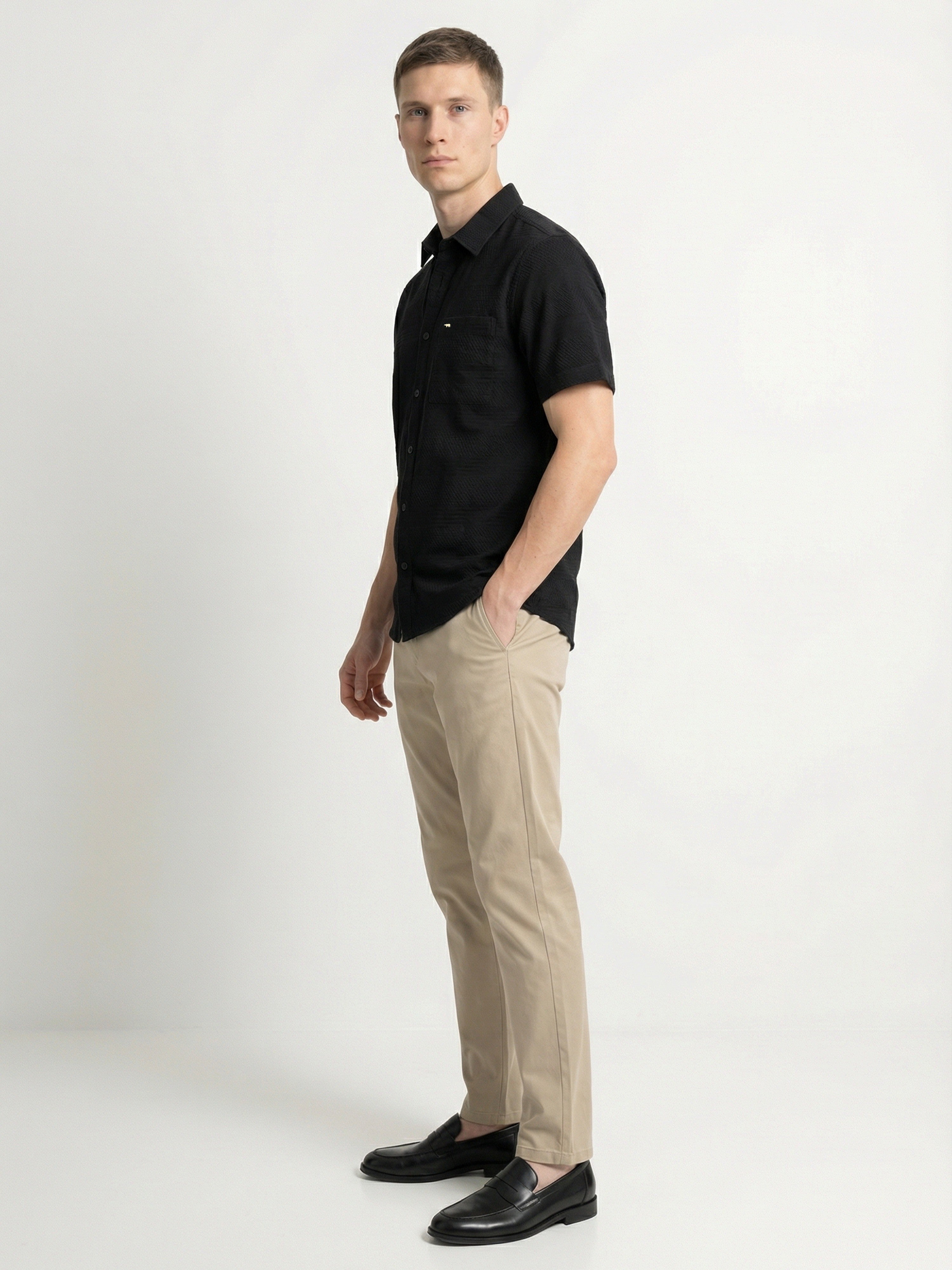 Men Black Casual Shirt
