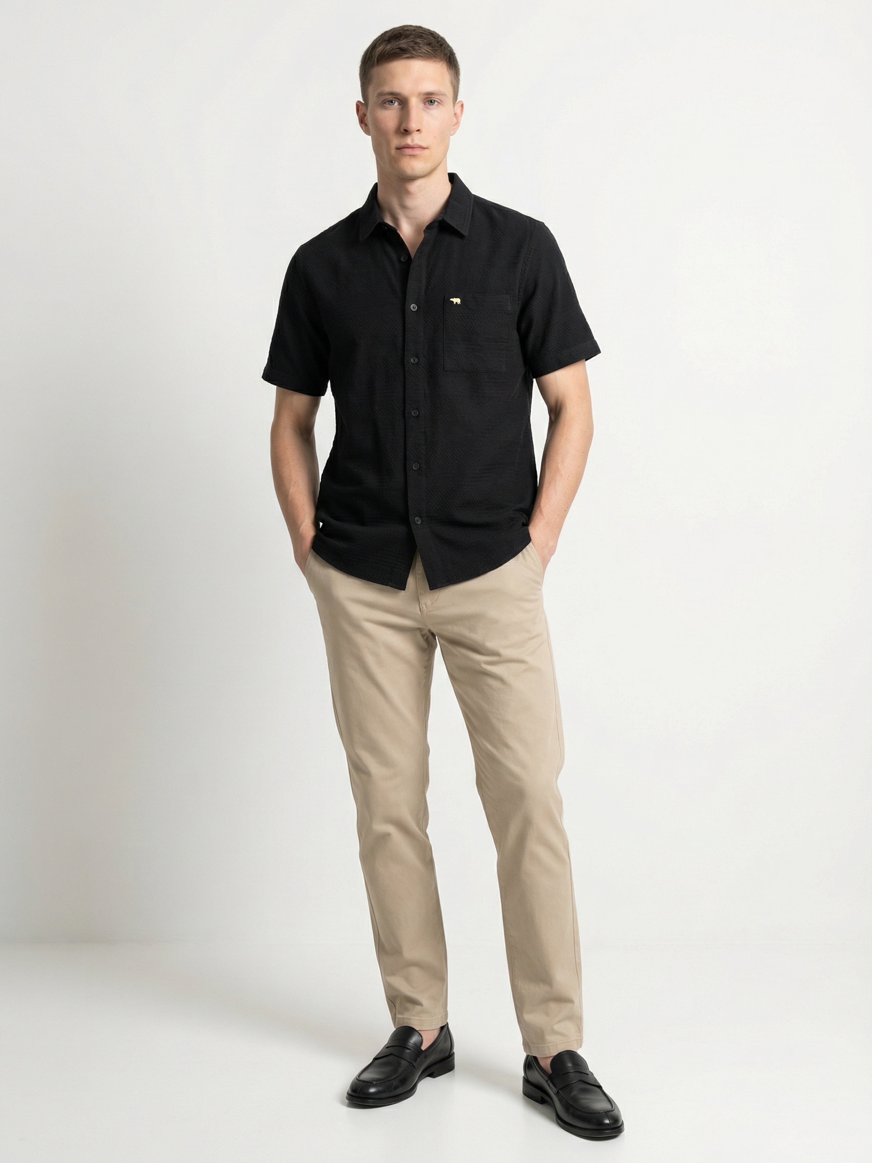 Men Black Casual Shirt