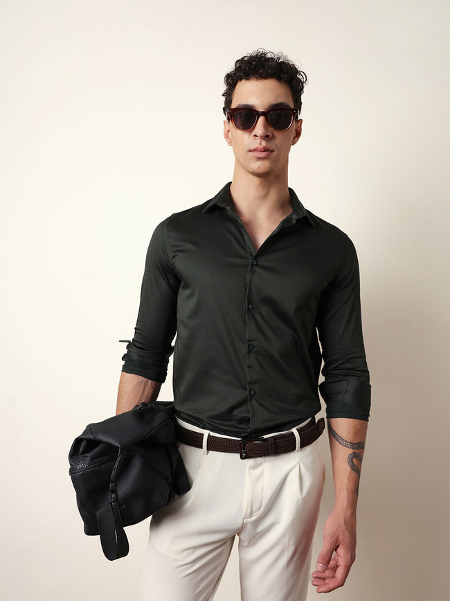 Men Modern Fit Casual Shirt
