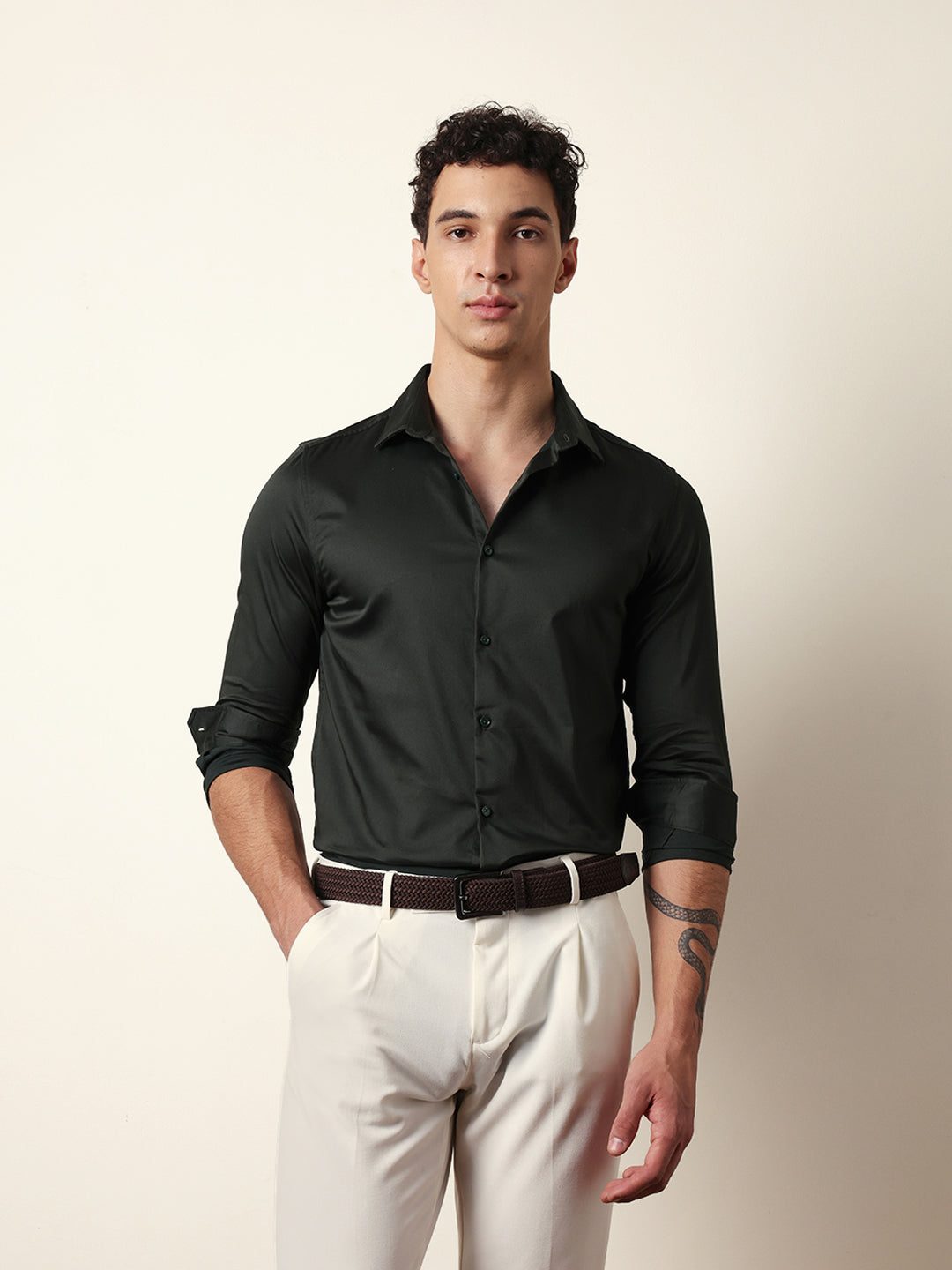 Men Modern Fit Casual Shirt