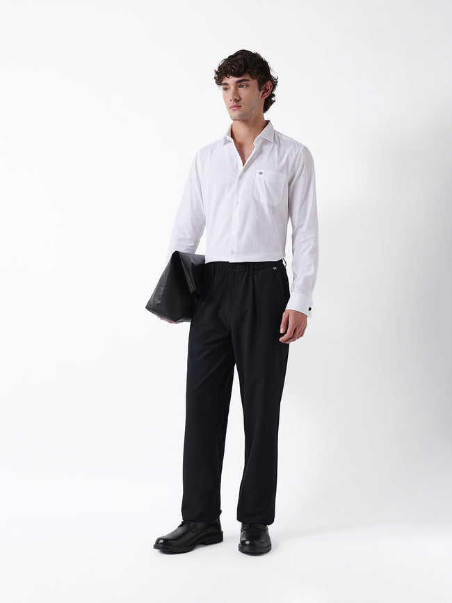 Men White Cotton Shirt
