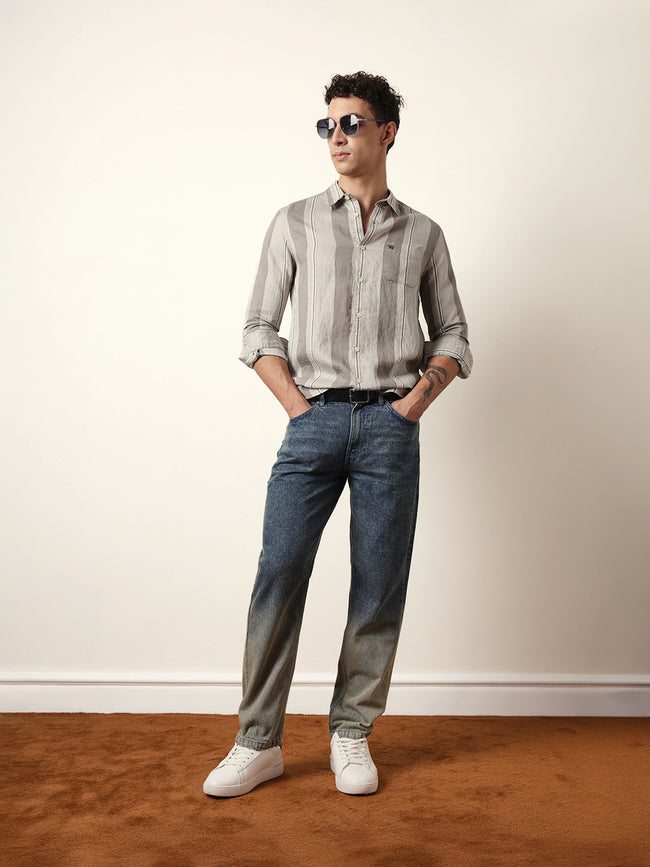 Men Modern Fit Casual Shirt