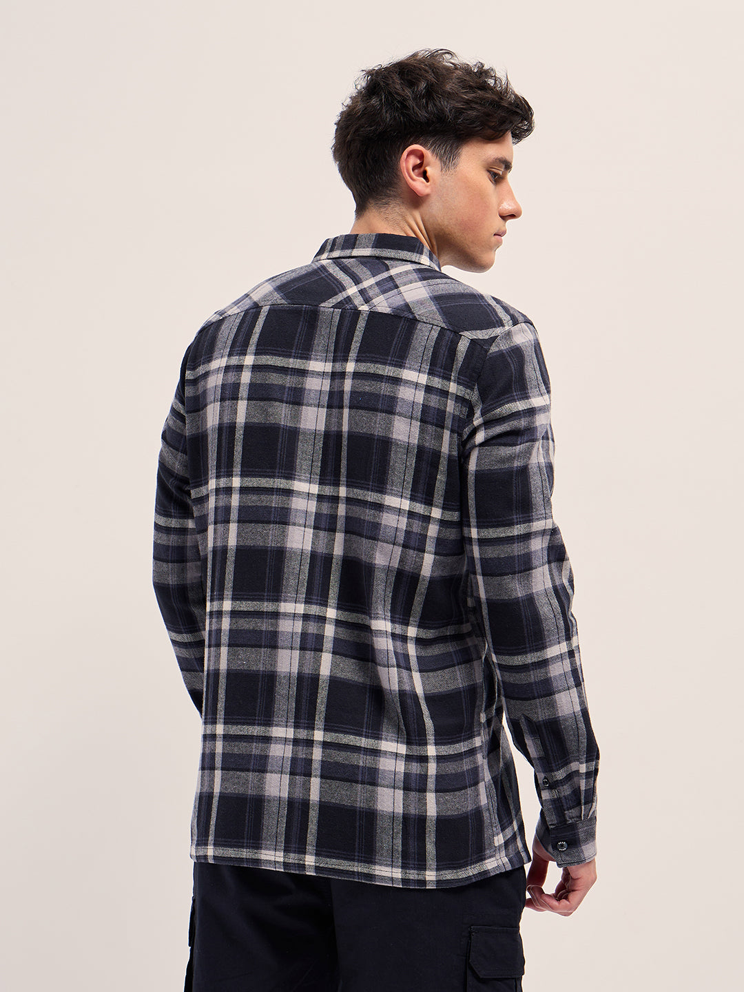 Men Multi-Color Checked Slim Fit Casual Shirt