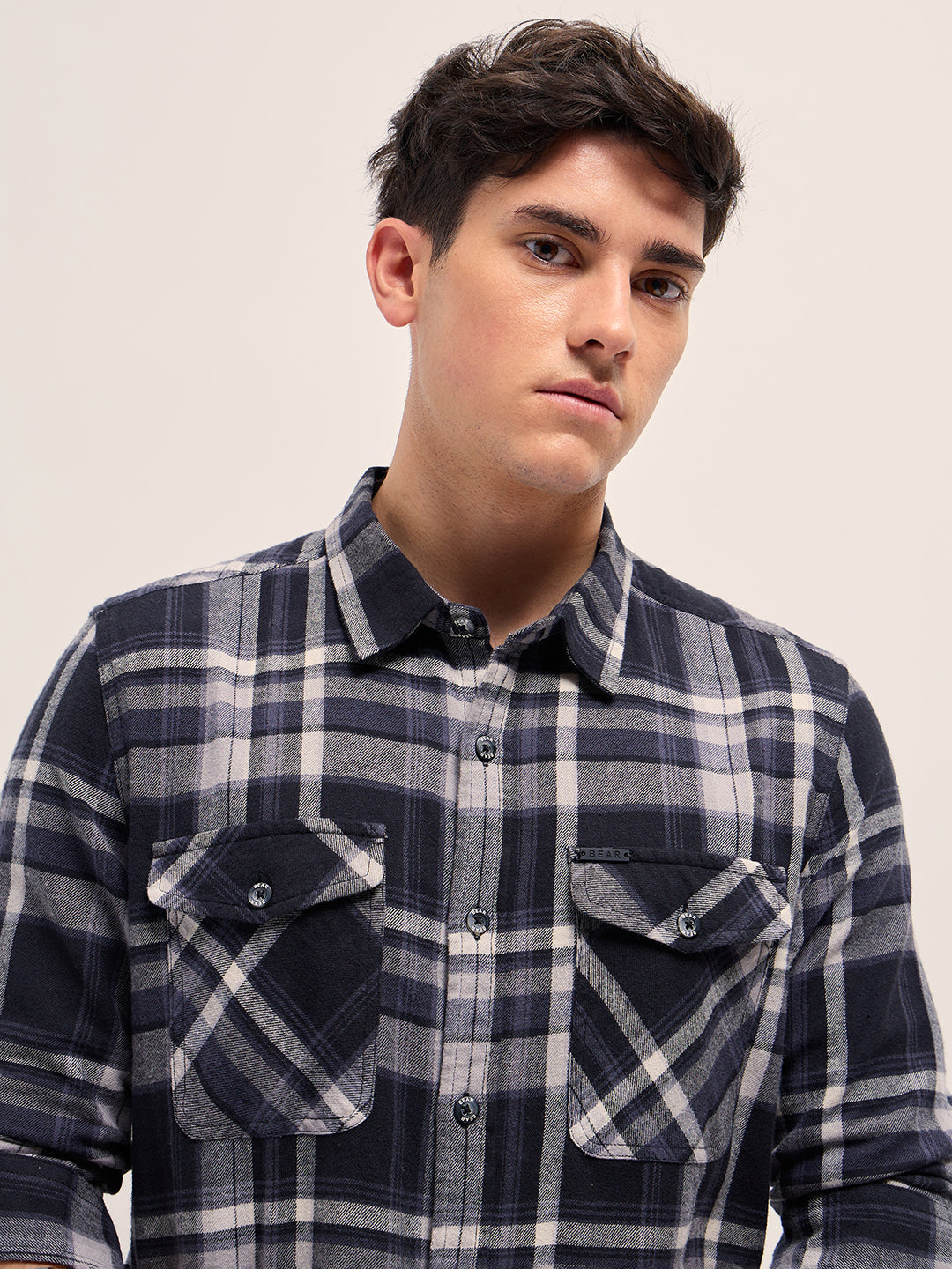 Men Multi-Color Checked Slim Fit Casual Shirt