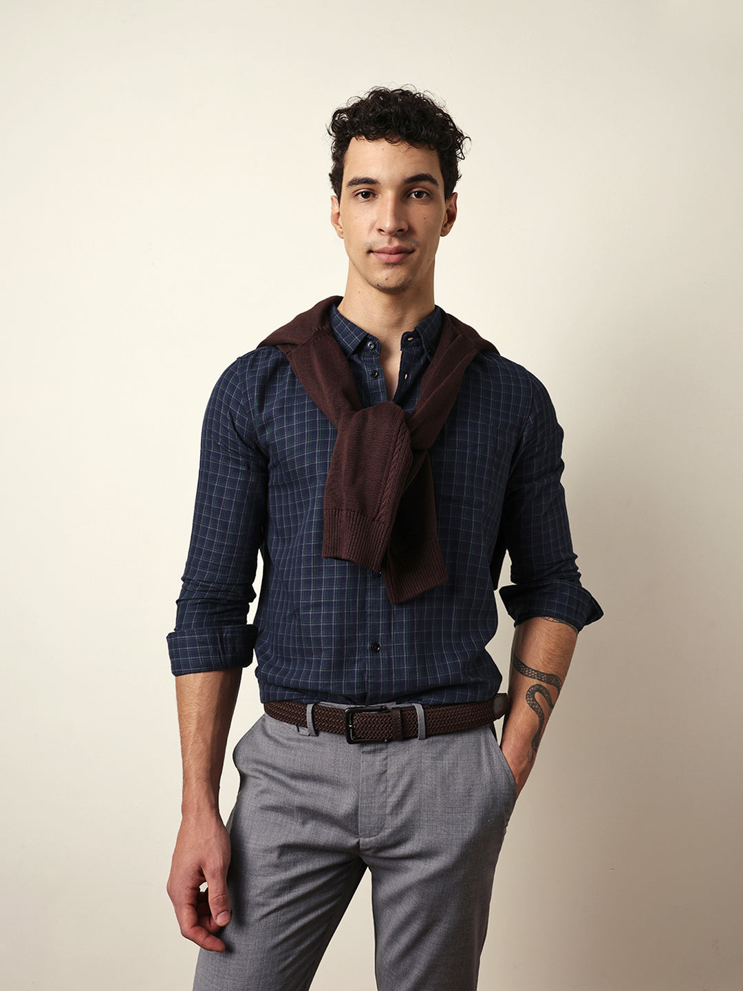 Men Modern Fit Casual Shirt