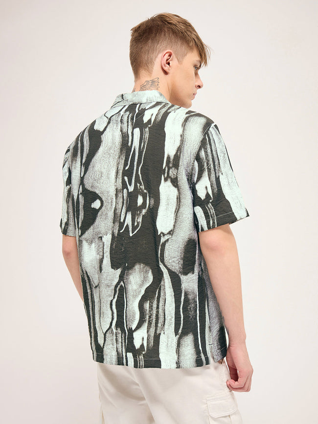 Men Multi-Color Abstract Print Regular Fit Casual Shirt