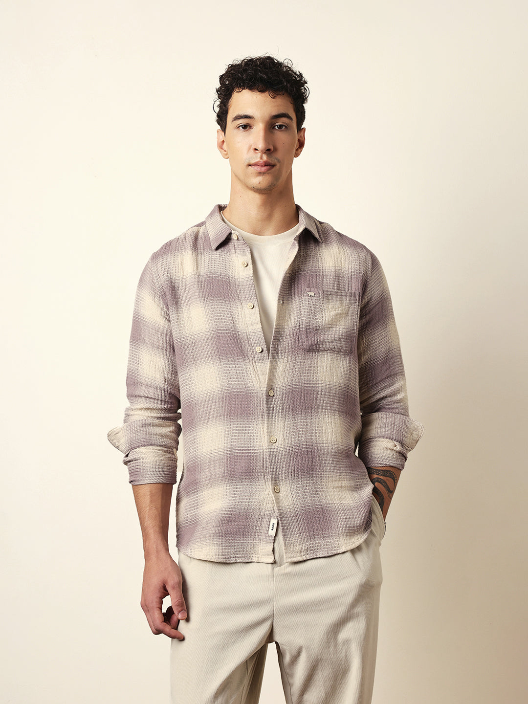 Men Modern Fit Casual Shirt