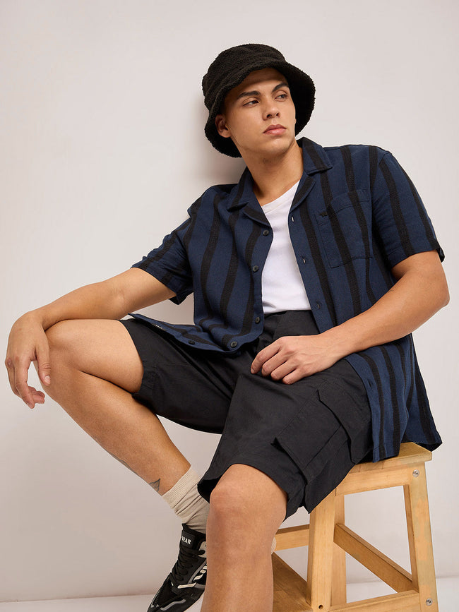 Men Blue Casual Shirt