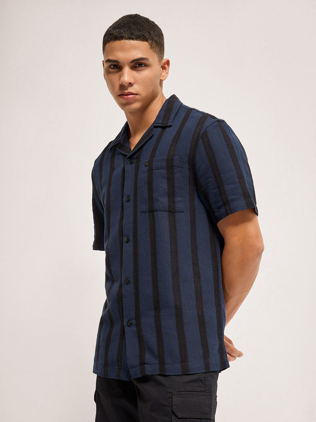 Men Blue Casual Shirt