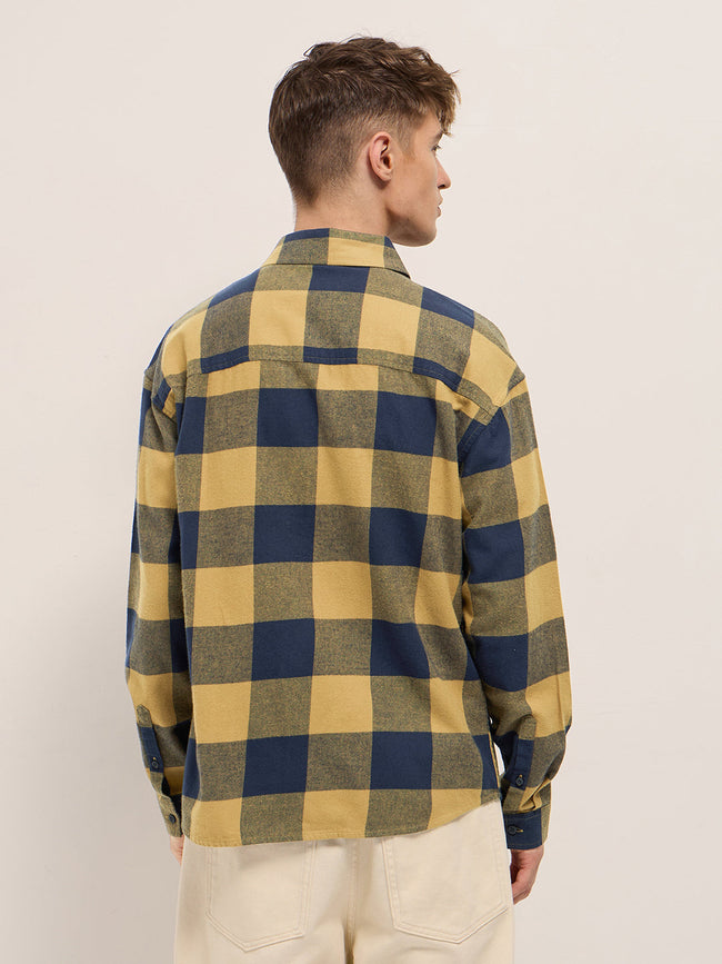Men Yellow Relax Fit Overshirt