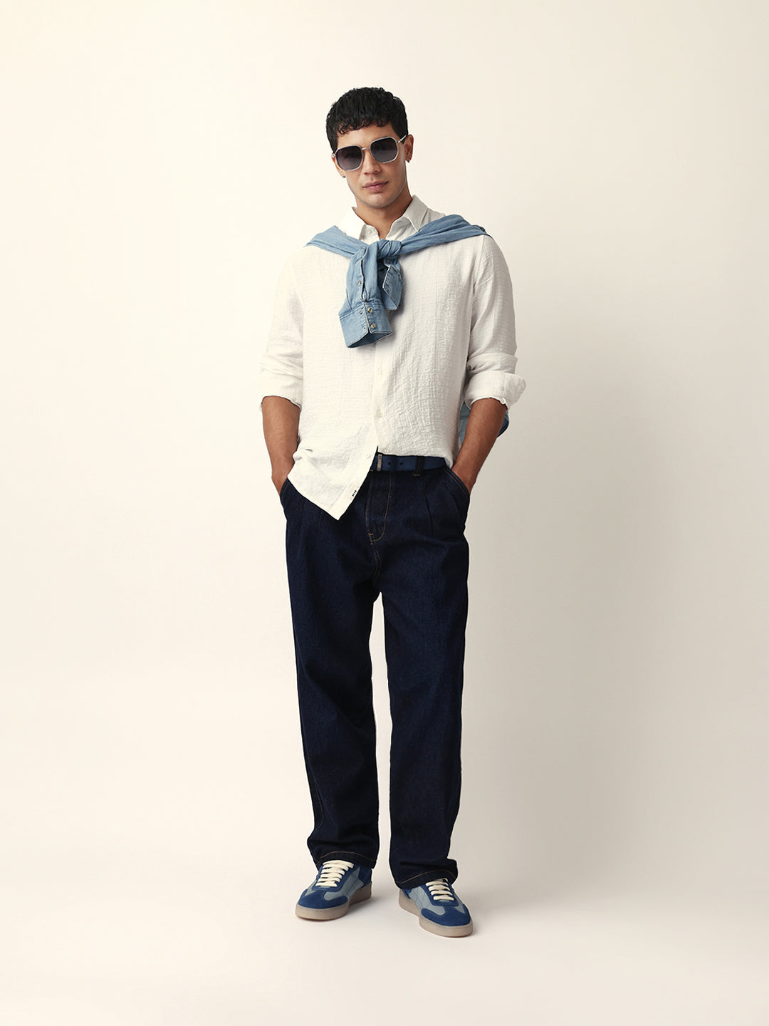 Men White Casual Shirt