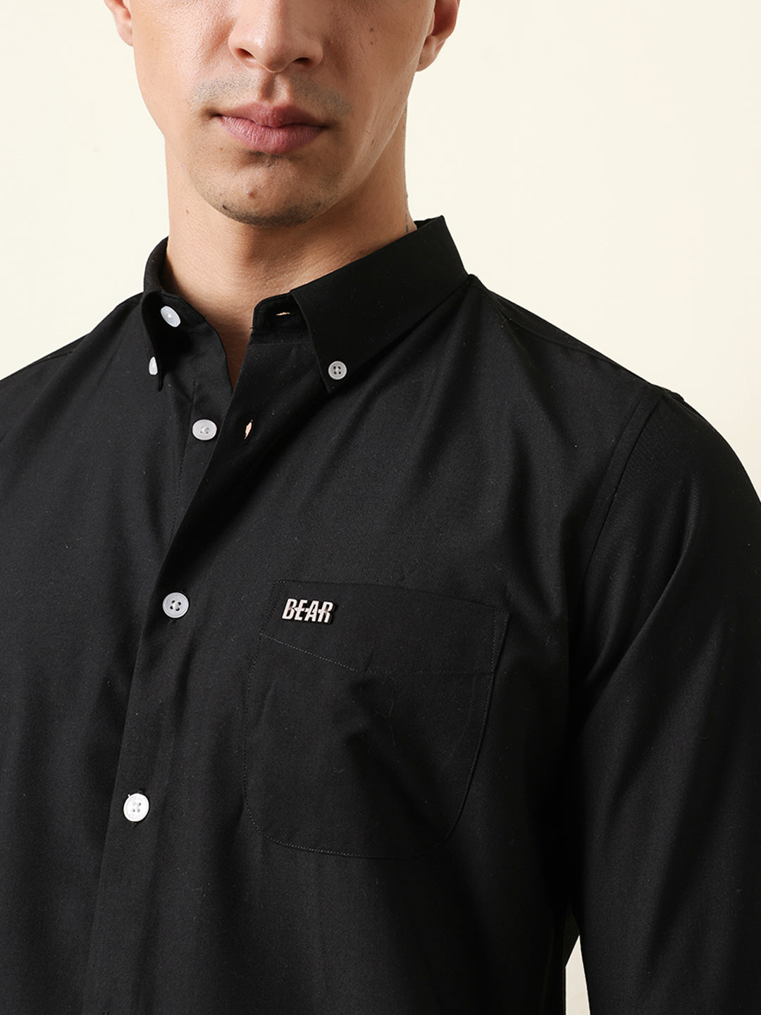 Men Solid Casual Full-Sleeve Shirt