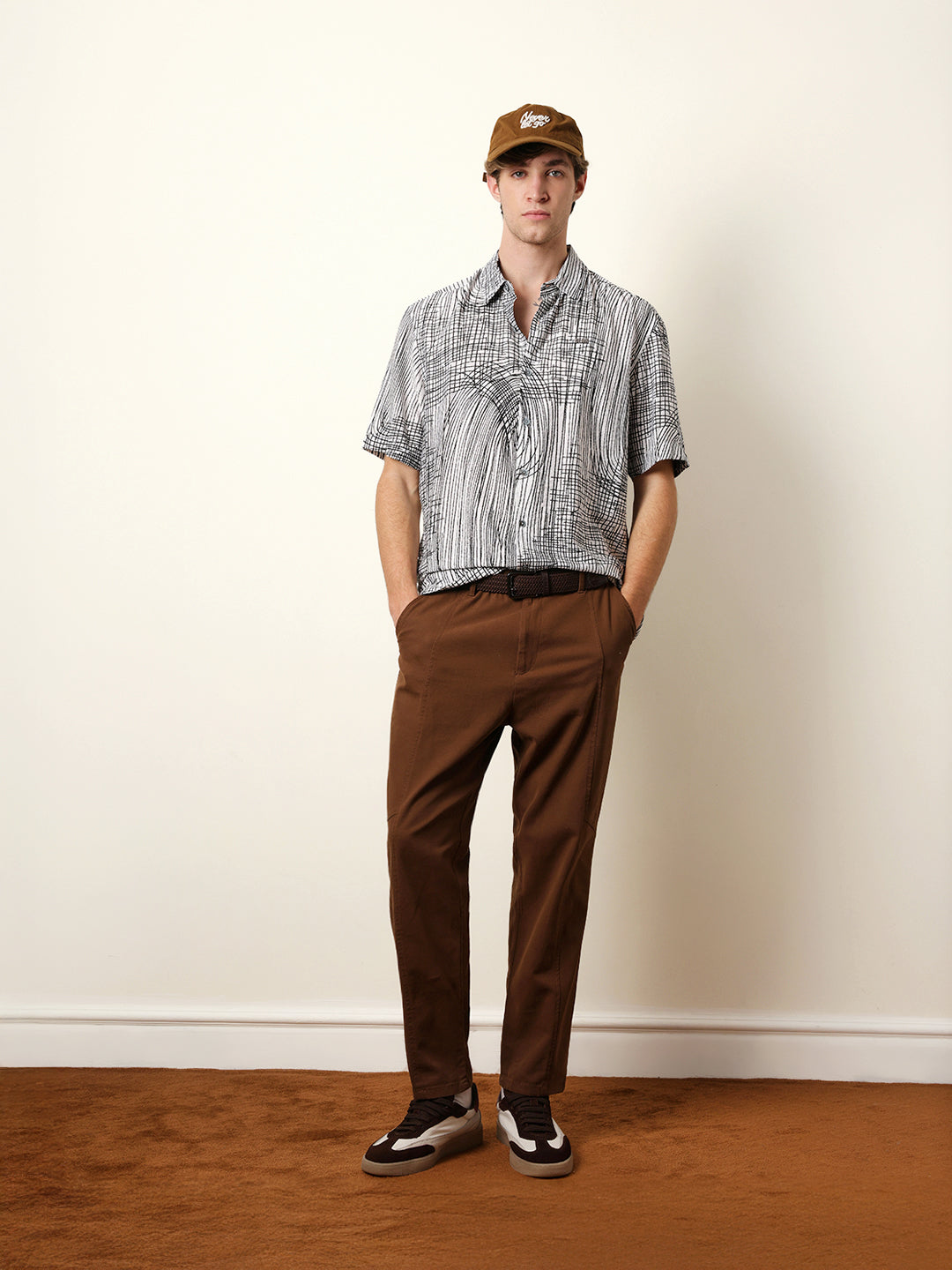 Men Printed Casual Half-Sleeve Shirt