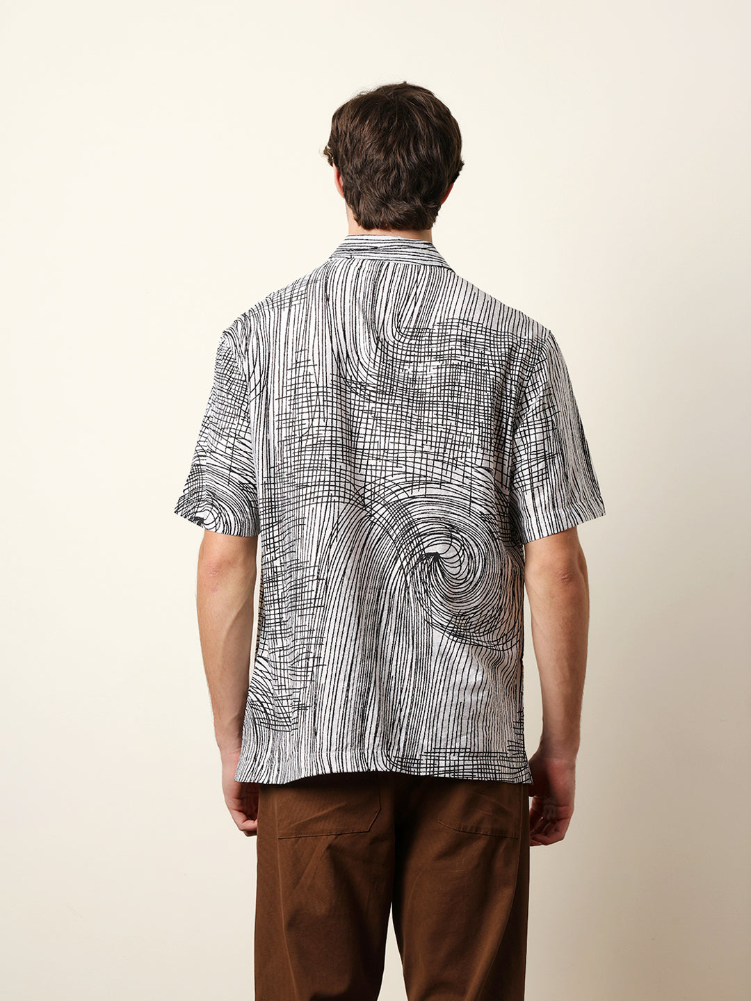 Men Printed Casual Half-Sleeve Shirt