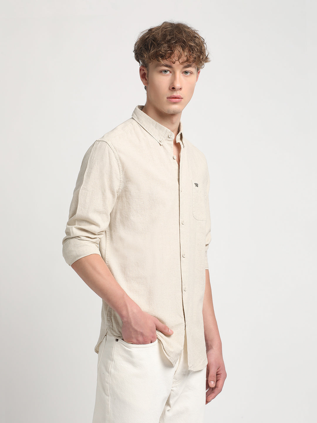 Men Beige Shirt