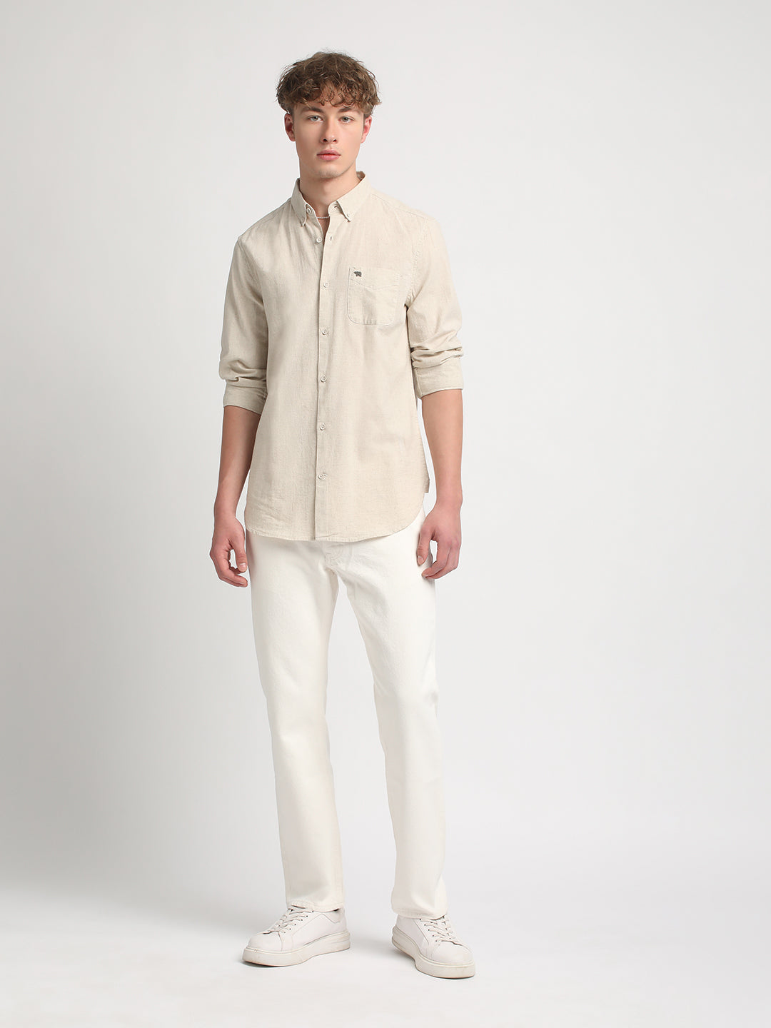 Men Beige Shirt