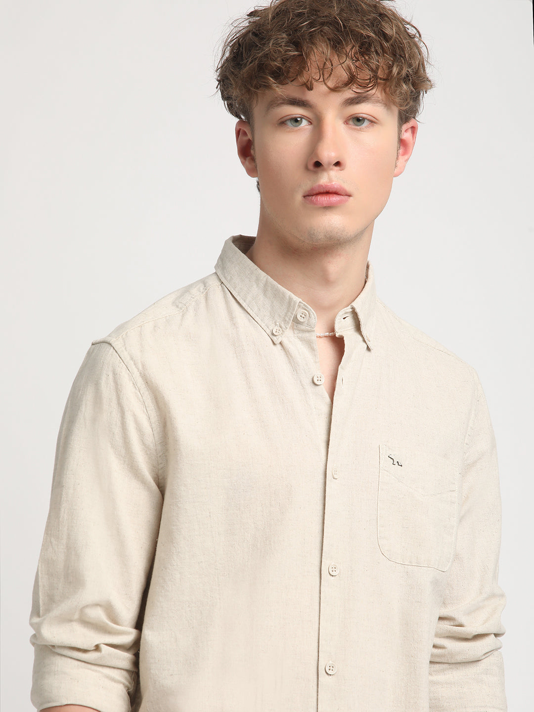 Men Beige Shirt
