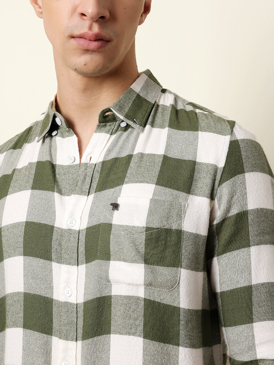 Men Checked Casual Full-Sleeve Shirt