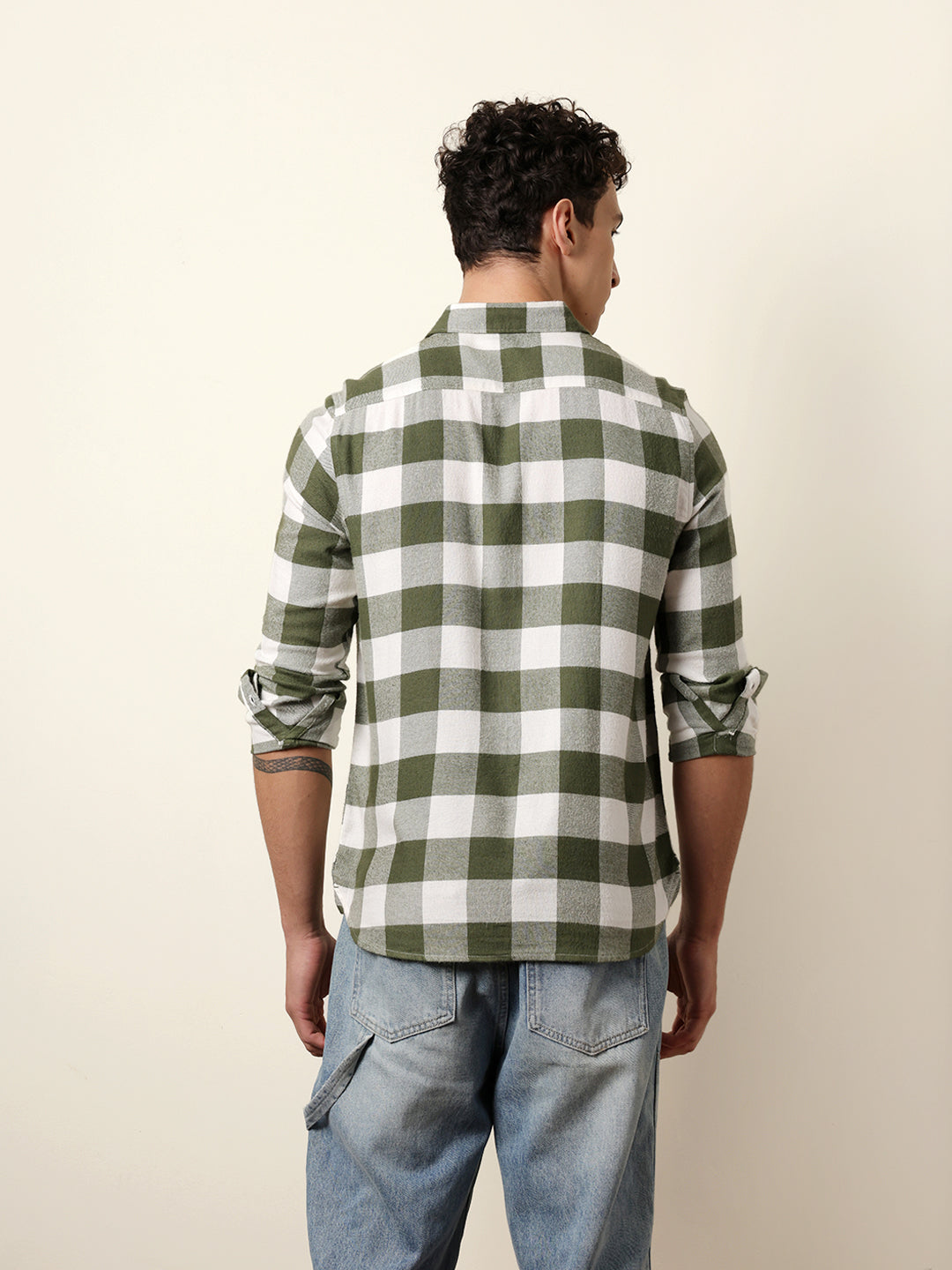 Men Checked Casual Full-Sleeve Shirt