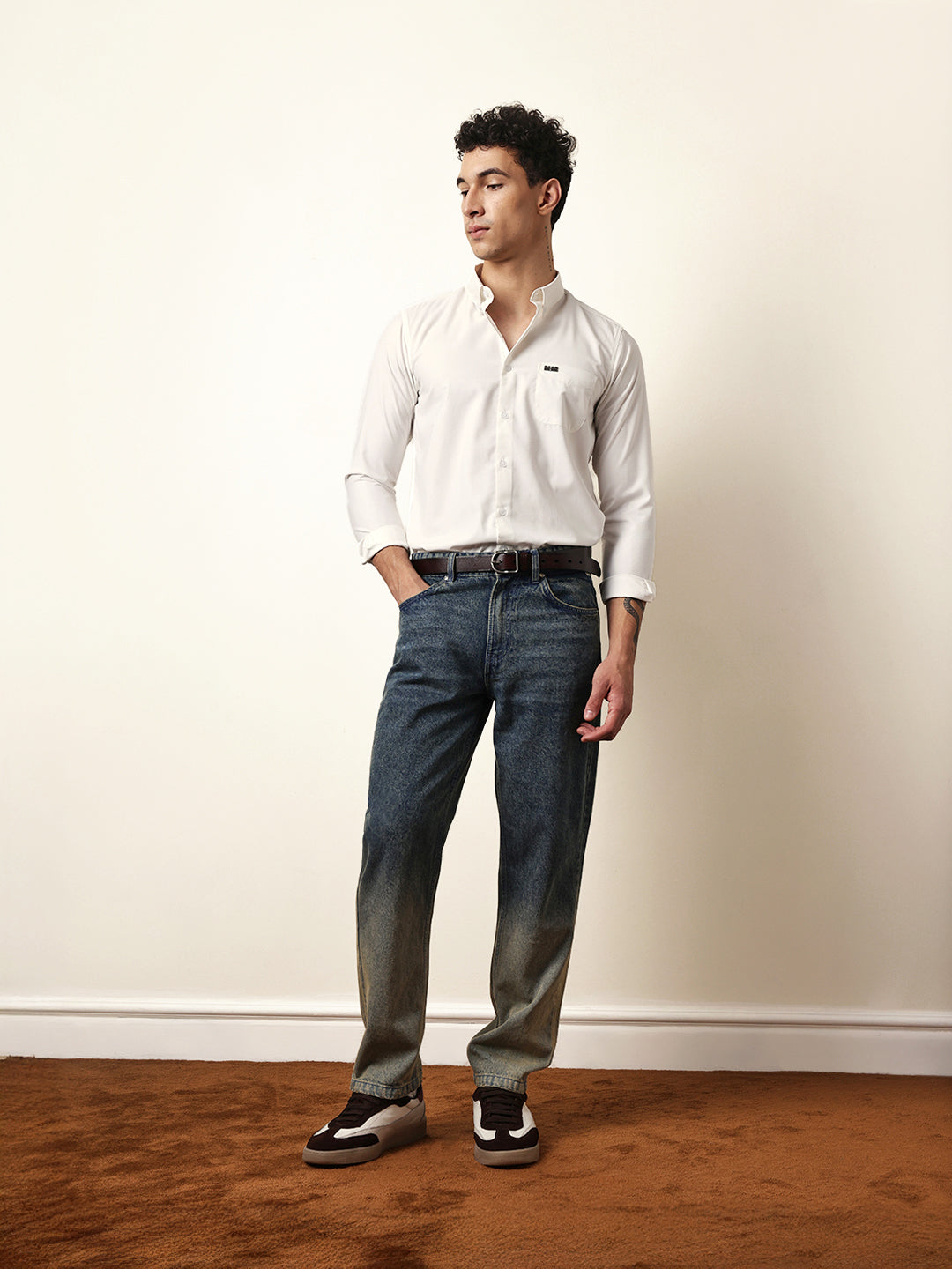 Men Modern Fit Casual Shirt