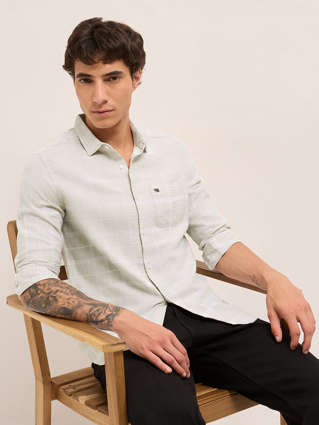 Men Checked Casual Shirt