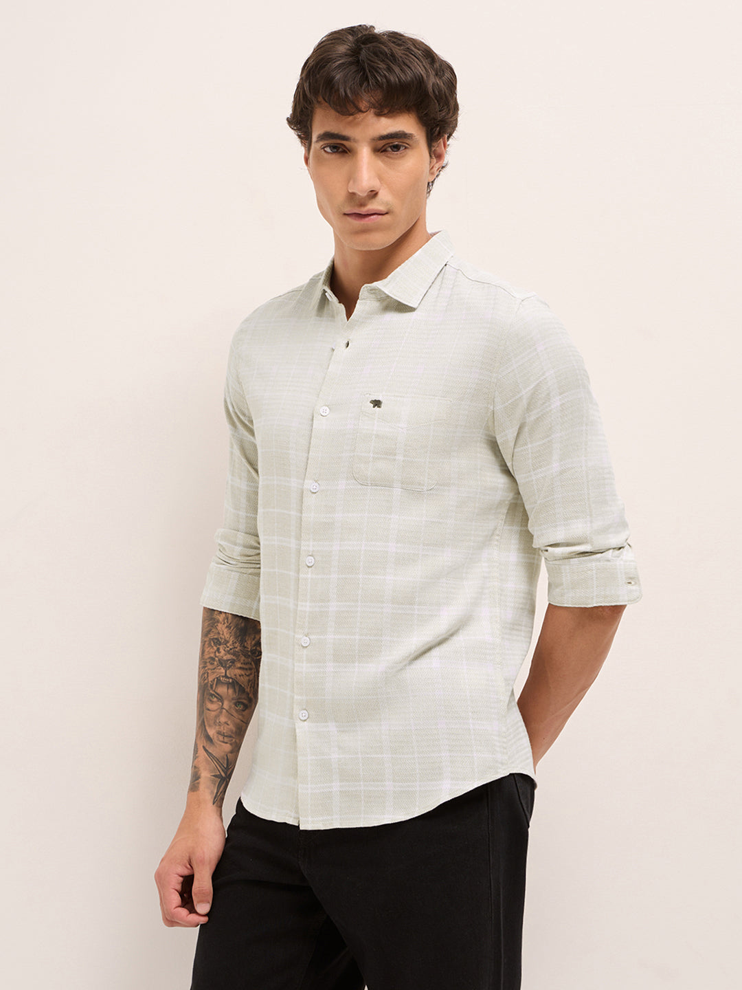Men Checked Casual Shirt