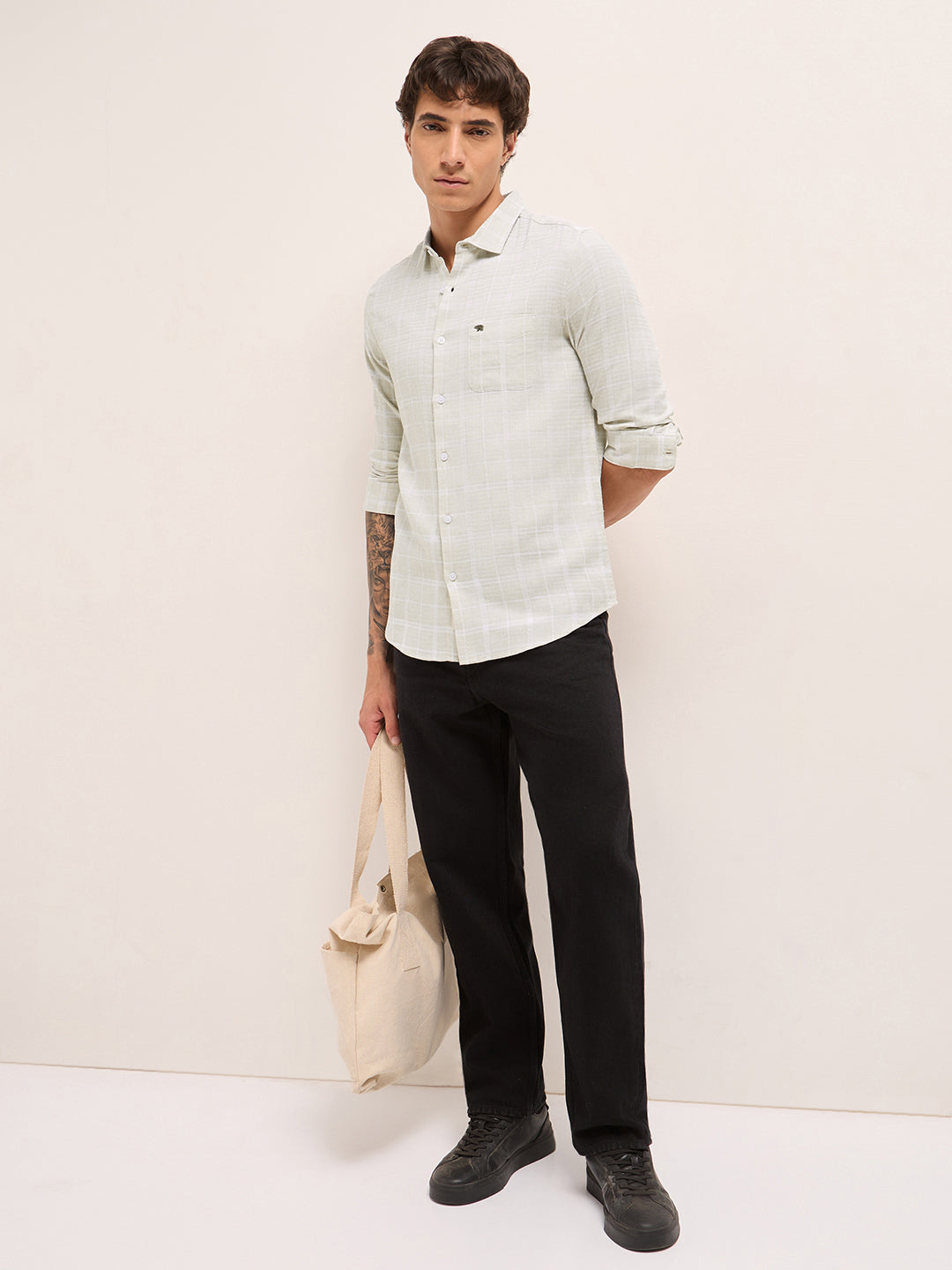 Men Checked Casual Shirt