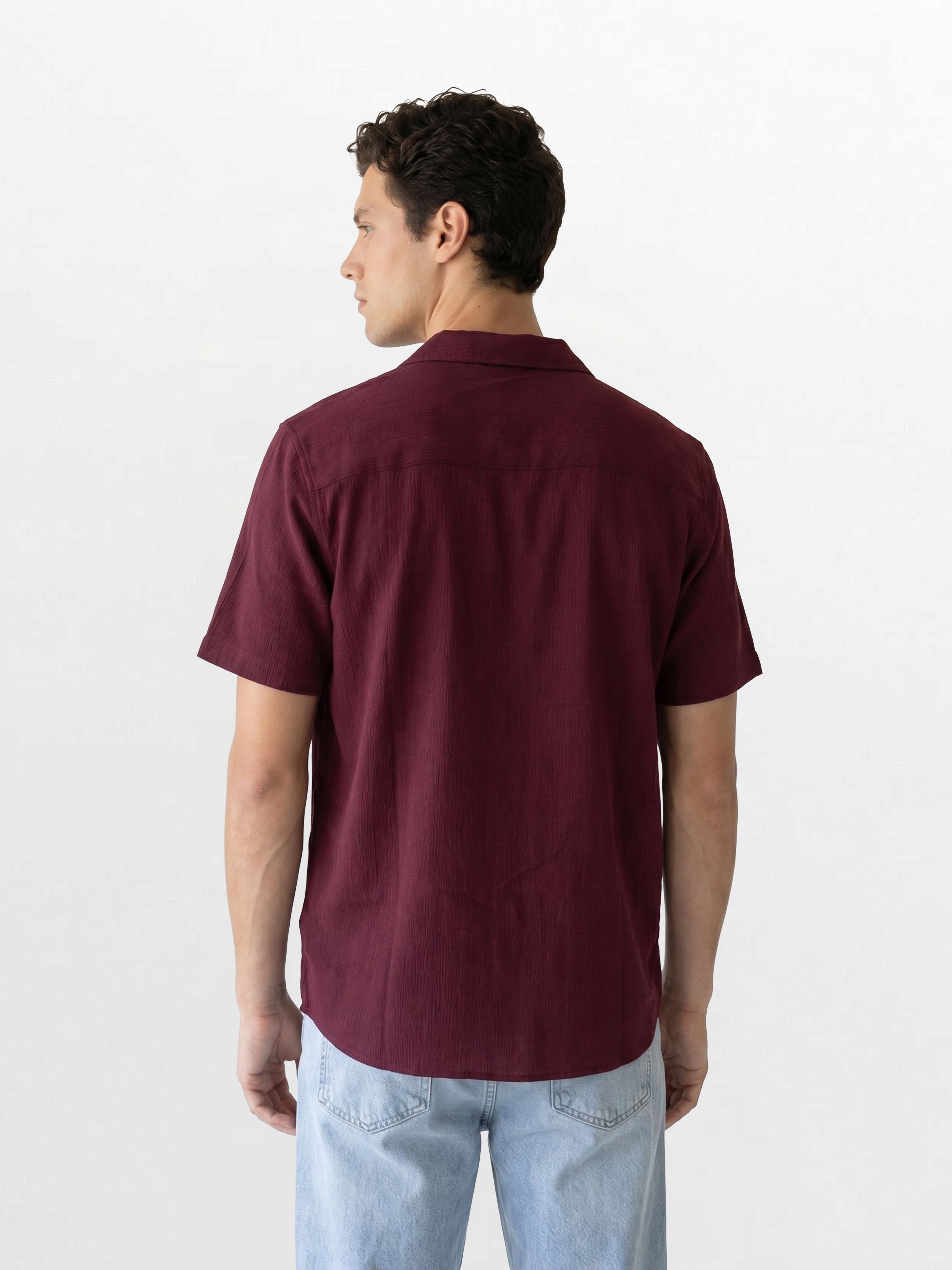 Men Maroon Casual Shirt