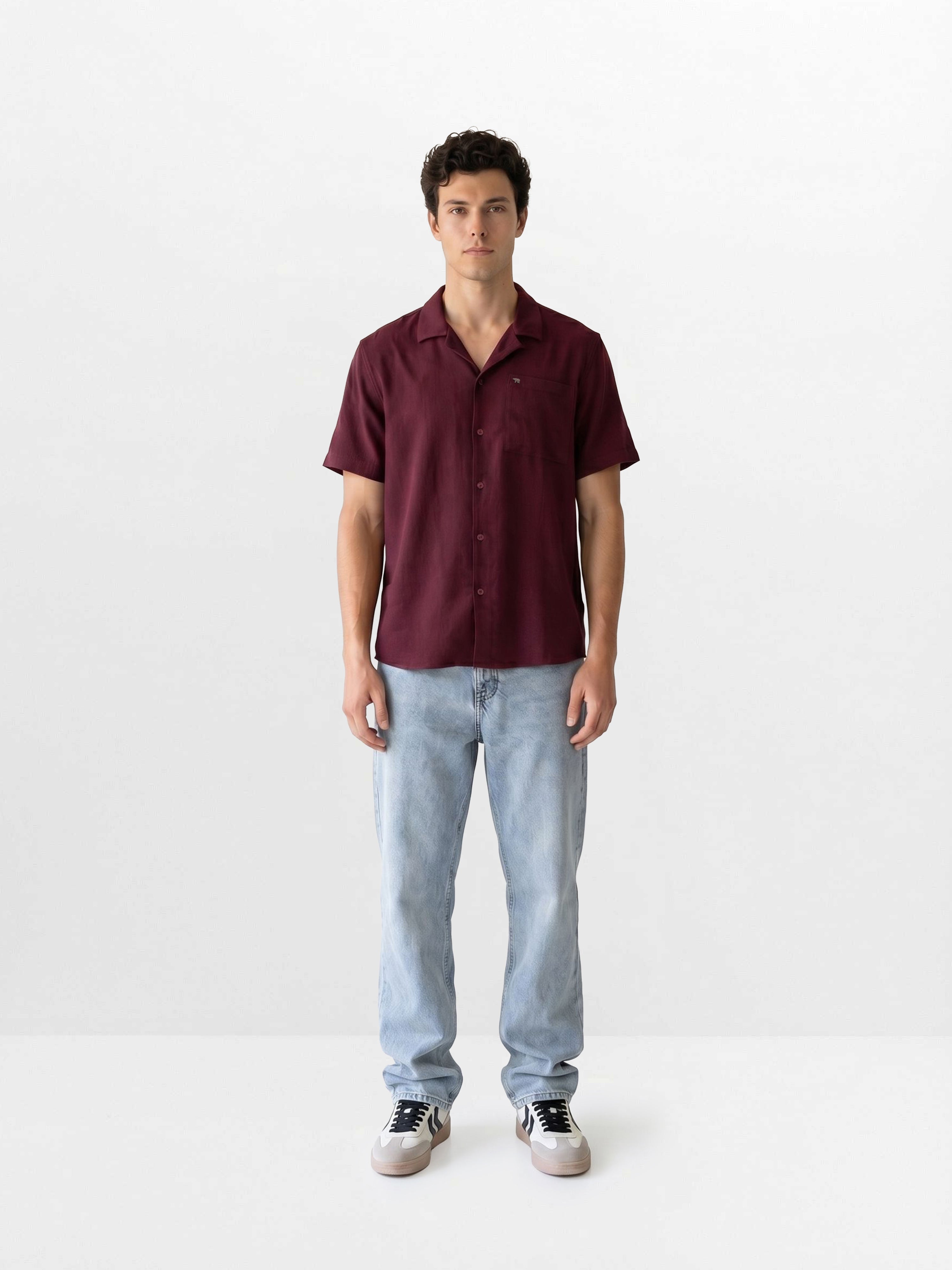 Men Maroon Casual Shirt
