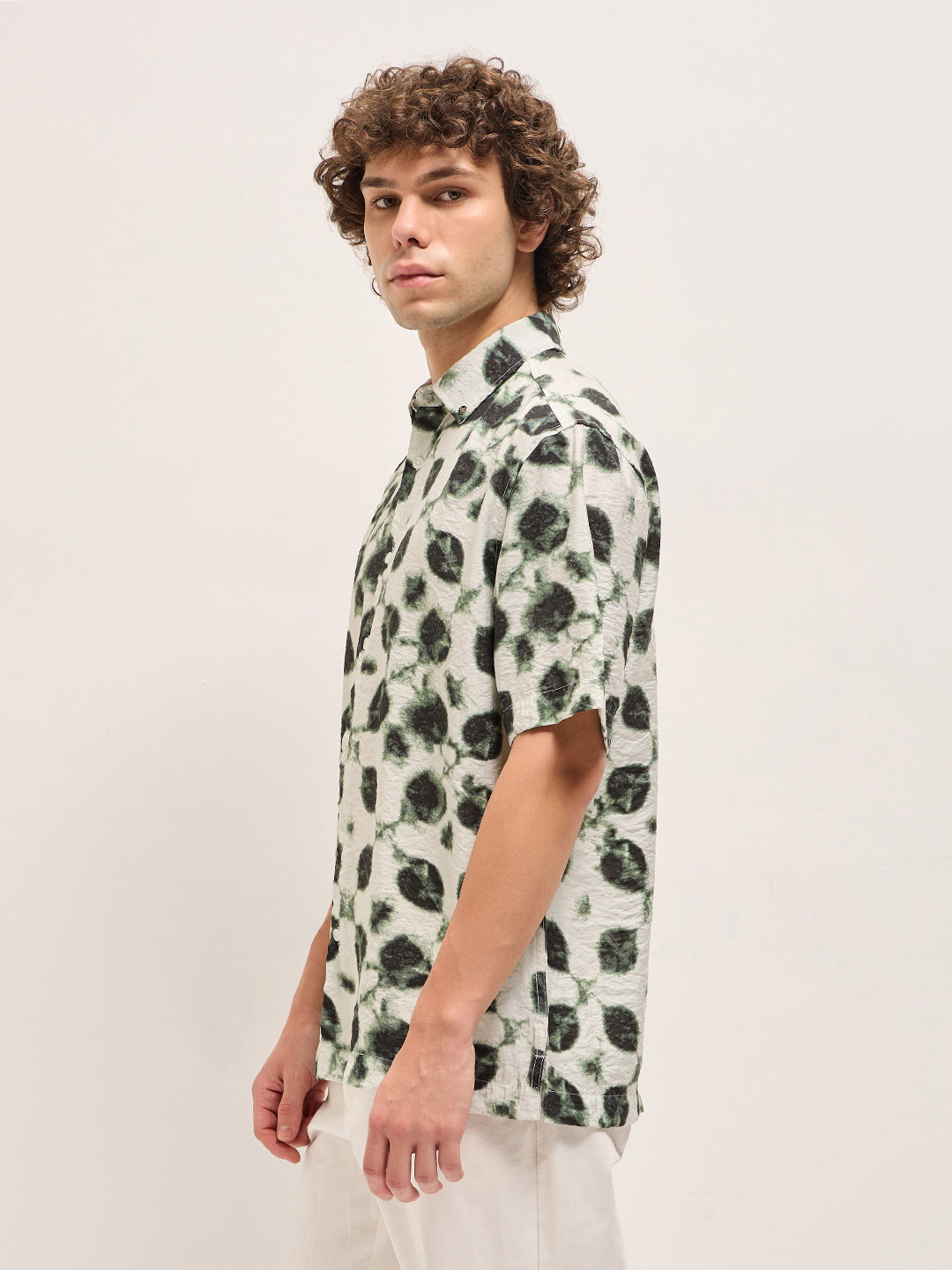 Men Cream Casual Shirt